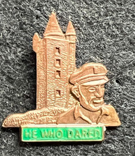 RARE LT. COL. R. BLAIR MAYNE R.U.R. S.A.S. COLLECTIBLE ‘HE WHO DARED’ PIN BADGE