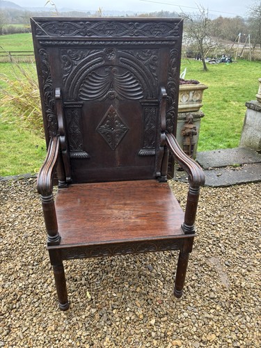 Antique monk metamorphic bench - antique,