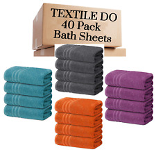40 Pcs Bath Sheets Large Towels 100% Cotton Soft Big Hotel Spa Bulk Towels Set