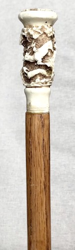 Vintage antique carved antler - antique,