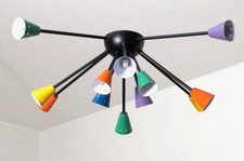 Sputnik Chandelier 12 Arm Ceiling Light Mid Century Modern Dining Room Lamp Lght