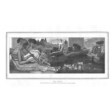 LAWRENCE ALMA TADEMA The Siesta - Antique Print 1873