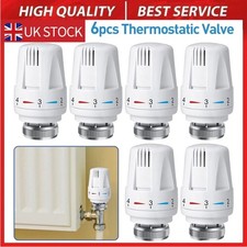 6X Thermostat Head TRV Radiator Thermostatic Heater Control Head Heating Valve