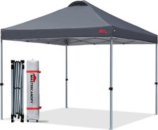 Ez Pop-up Gazebo Tent with Roller Bag(2.5x2.5M,Dark Grey) Durable Collapsible
