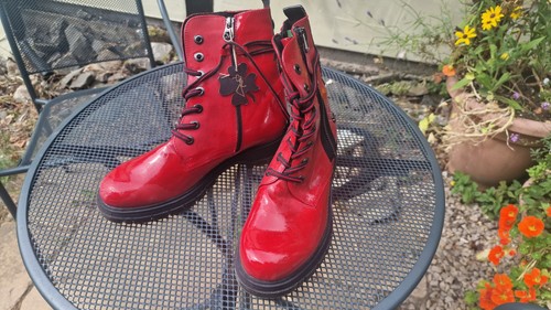 Marco tozzi red patent boots - tozzi,