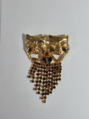 Vintage gold tone comedy - vintage,
