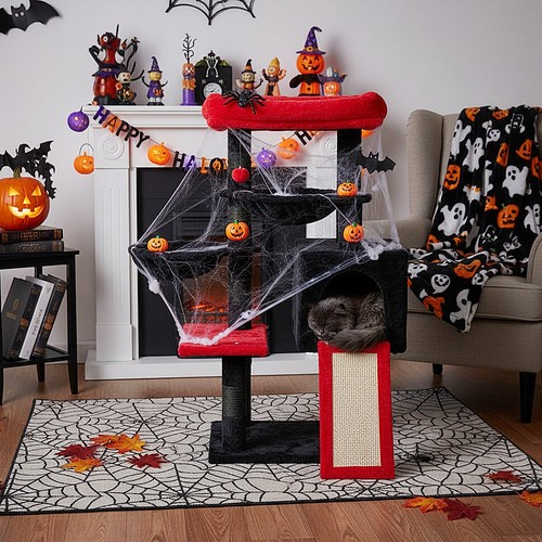 Halloween cat tree - tree, scratching