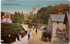 DENBIGHSHIRE - OLD COLWYN, BEACH ROAD, HORSE & CARRIAGE  BY VALENTINES