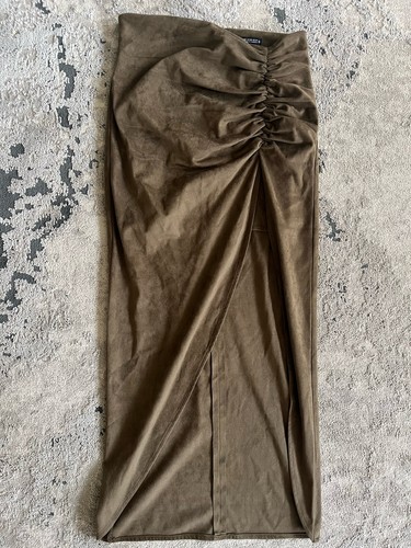 Zara khaki faux - zara,