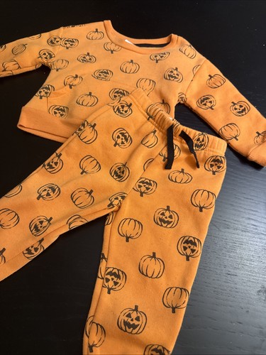 Boys orange pumpkin tracksuit - boys,