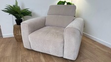 Sofology The Riviera Fabric Loveseat Power Recliner/Headrest in Relaxed Chenille