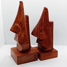 Pair of Handmade Wooden Spectacle Holder Eyeglass Stands ArtistHaat India