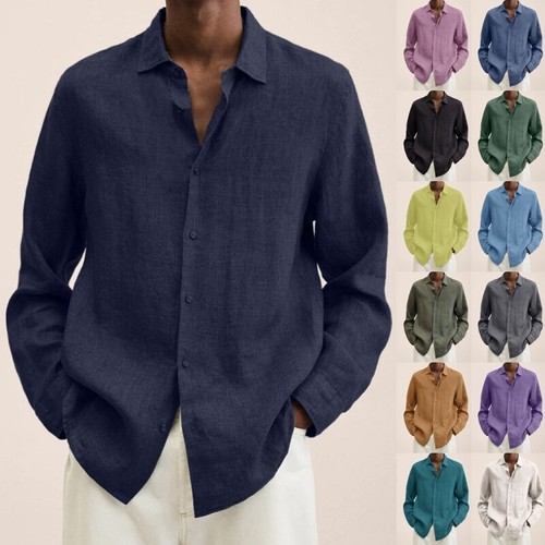 Men long sleeve casual shirt - long,