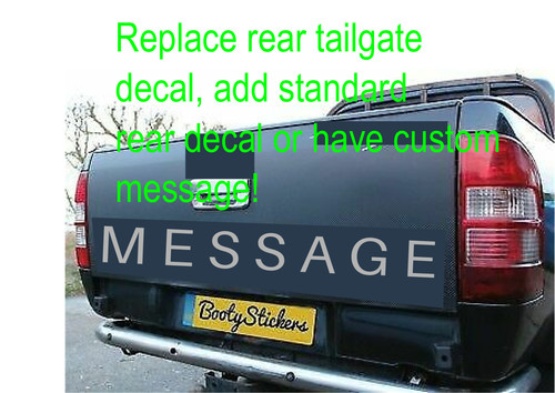 Rear tailgate boot sticker - rear,