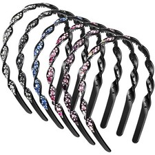 6Pcs Crystal Hair Comb