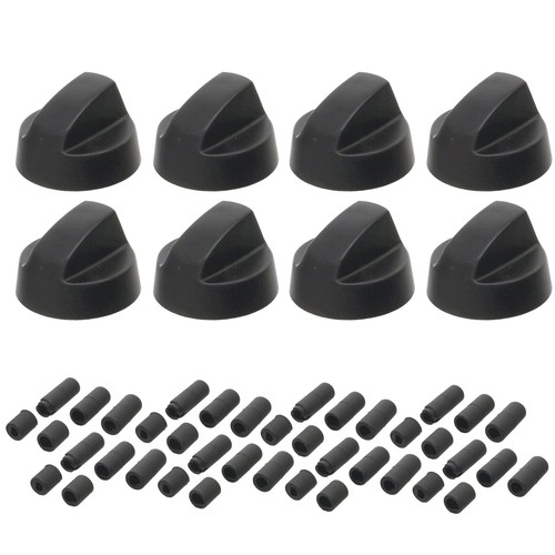 Black knob with five adapters - with,