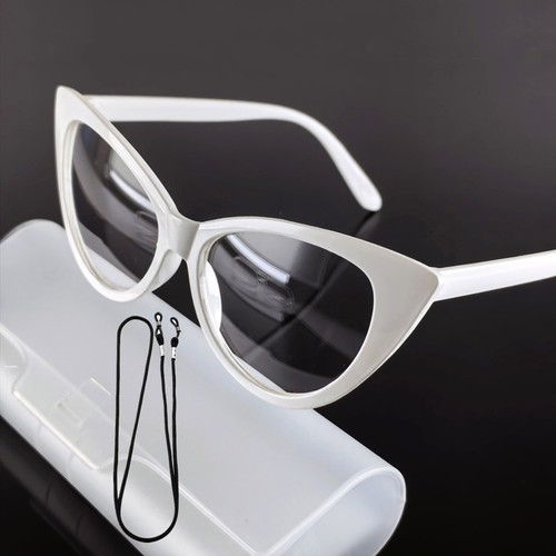 Glossy white cat - cat, eye