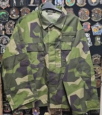 New Swedish M90 Camo Combat Shirt Jacket (Ref A)