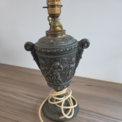 Antique victorian spelter lamp - antique,