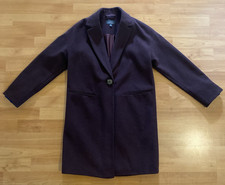 Topshop Women 0P Burgundy Wool