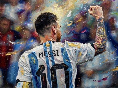 Messi argentina football oil - argentina,,