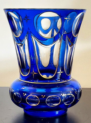 Antique moser glass cobalt - moser,
