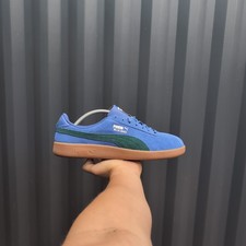 *RARE* UK 10 Puma Blue Bird Mens Classic Trainers Shoes 362401 05