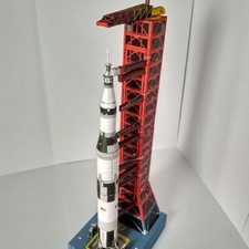 1:300 Scale USS Saturn V Rocket and Launch Pad DIY Handcraft PAPER MODEL KIT