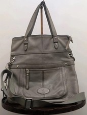 FOSSIL Maddox Vintage Grey Leather Shoulder/Crossbody Bag 