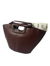 Zara Burgundy Structured Tote