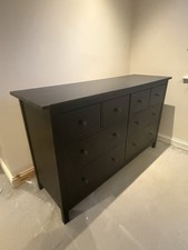 HEMNES Chest of 8 drawers,  Black 