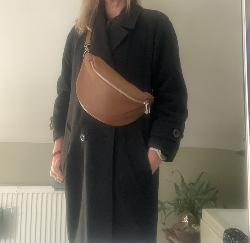 Leather cross body bum - leather,