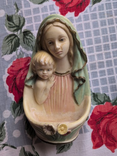 Vintage mary and jesus - and, resin