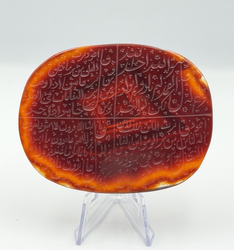 Rare red agate stone hand - red,