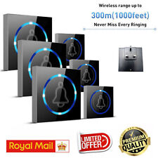 Wireless Door Bell Doorbell Waterproof Wall Plug In Loud 36 Chime LED Flash NEW