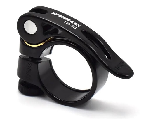 Black bike seat post clamp - bike,
