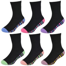 Girls 6 Pack Bamboo Socks