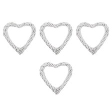 Wicker Heart Wreath White