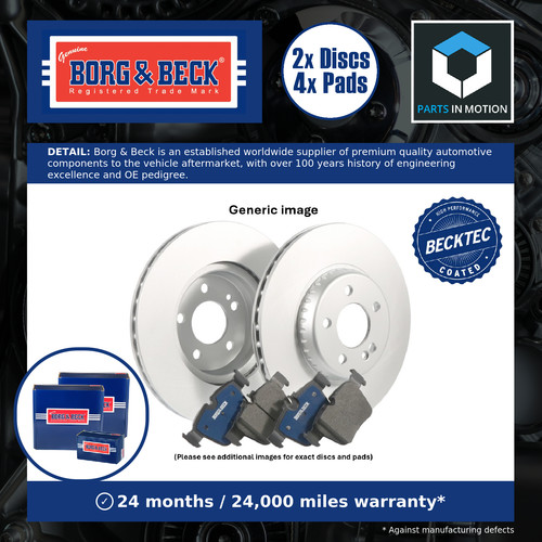 Vented brake discs and pads - 2x,
