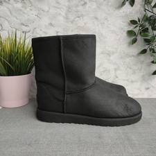 UGG Youth Classic Short Weather Boot. UK Size 4, EU 37. Black 