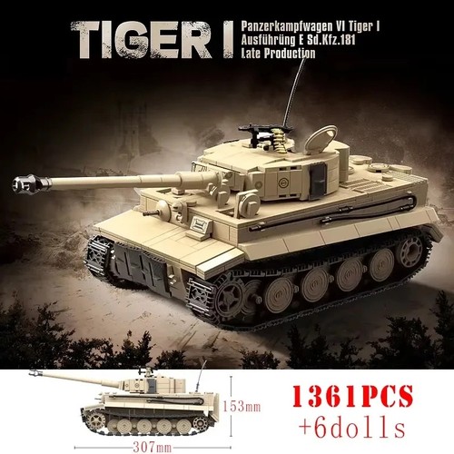 1361pcs tiger tank brick - tiger, i