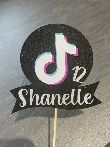 Tiktok inspired cake topper - tiktok,