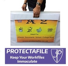 A1 A2 A3  Clear Art Work Carry CASE Portfolio Art File Folder School Holdall (