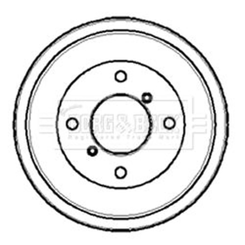 Rear brake drum - rear,