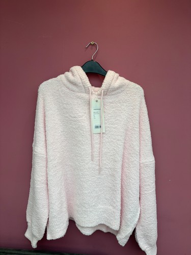 Pixie peach pink fuzzy knit - &,