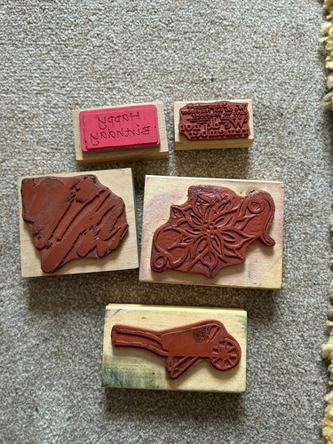 Wood mounted rubber stamps - wood-mounted,