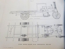 1907 'MODERN' STEAM WAGONS ORIG ENGINEERING PLANS 3 STEAM BOILER TYPES /PROFILES