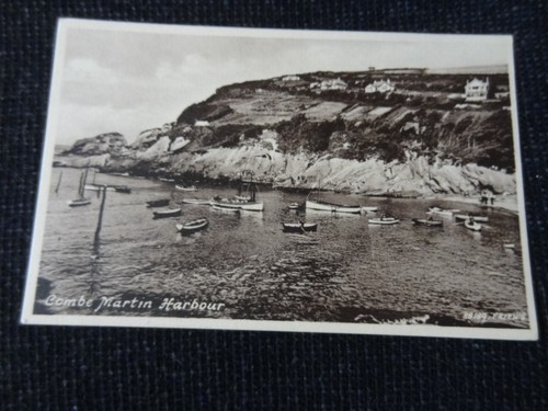 Combe martin harbour postcard - martin,