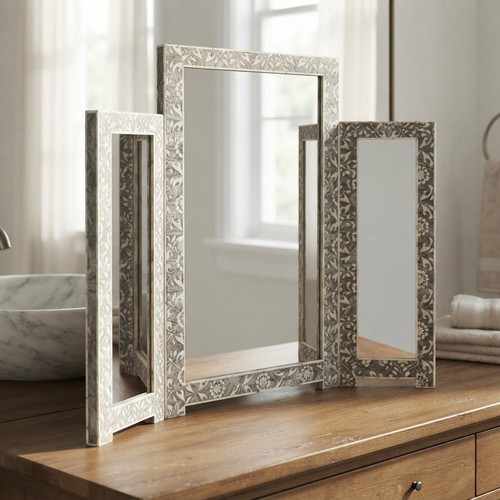 Luxury silver tri fold - silver, tri-fold