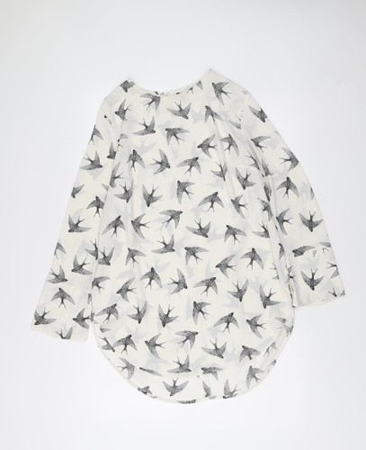 Womens white bird print - womens,